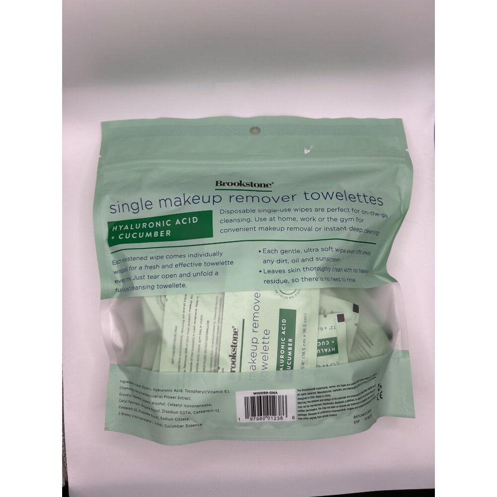 Brookstone Makeup remover wipes 40ct - Picture 2 of 2